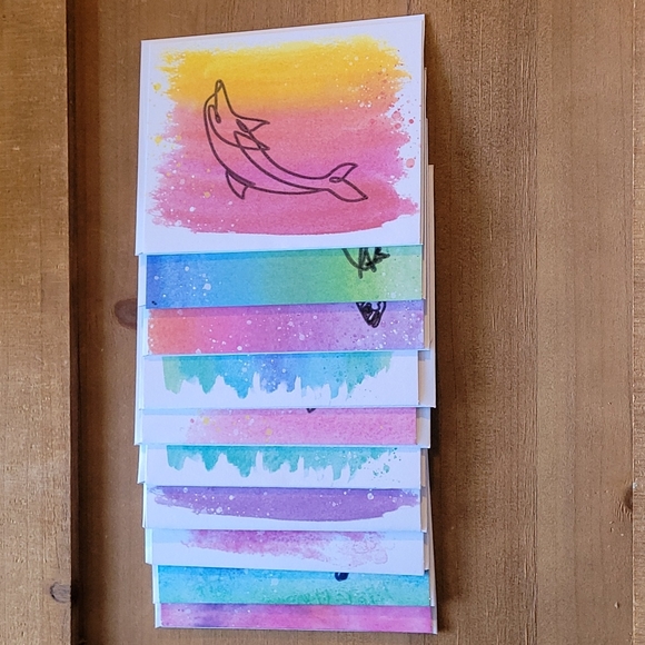 Set of 10 Ocean-Themed Watercolor Blank Cards! - Picture 7 of 8
